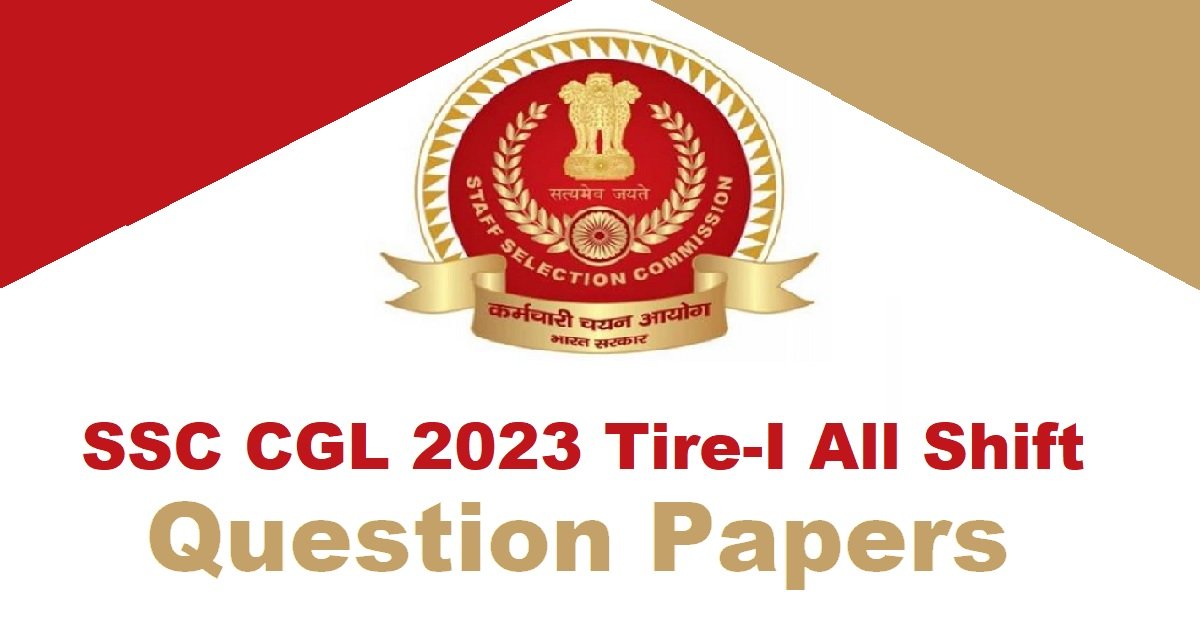 SSC CGL 2023 Question Papers Answer key Download pdf